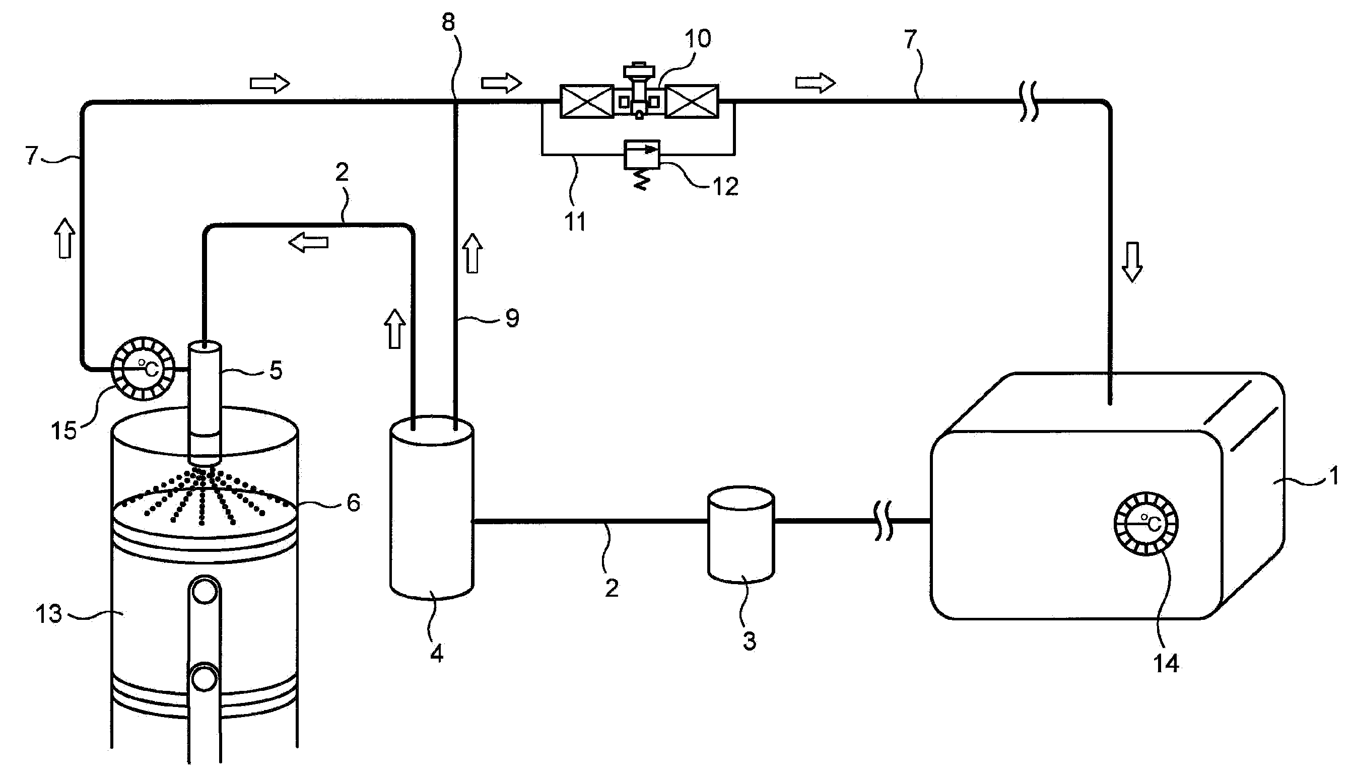 Petroleum fuel supply method and circuit