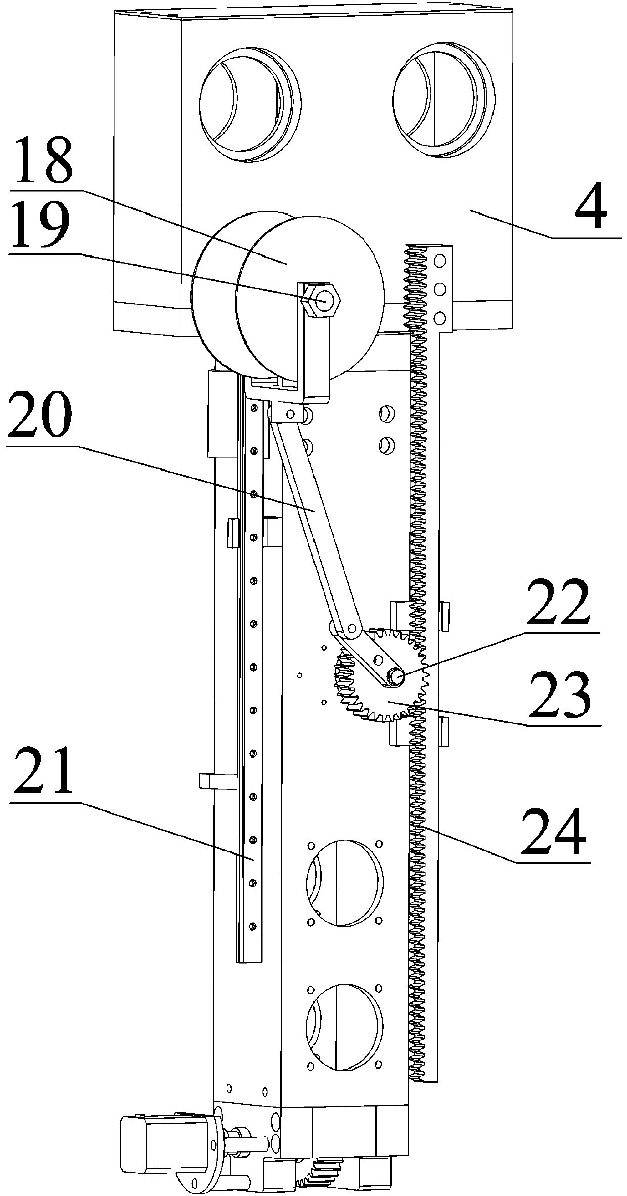 High-voltage transmission line rescue robot and using method