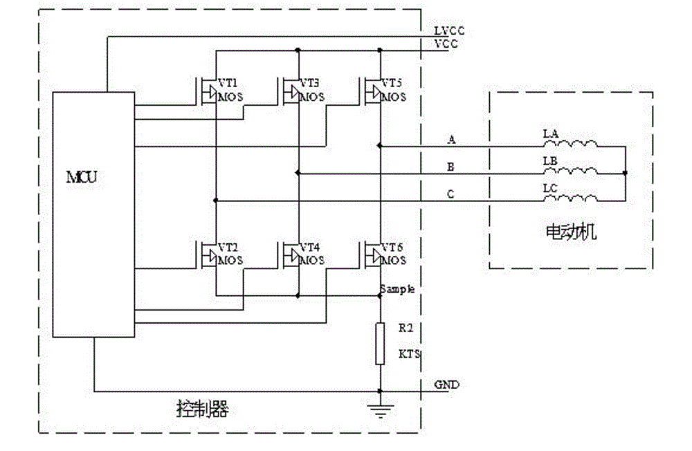 Method for implementing self-calibration of current-limiting current value of motor controller