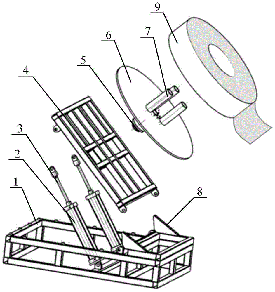 Coil stock unrolling feeding device