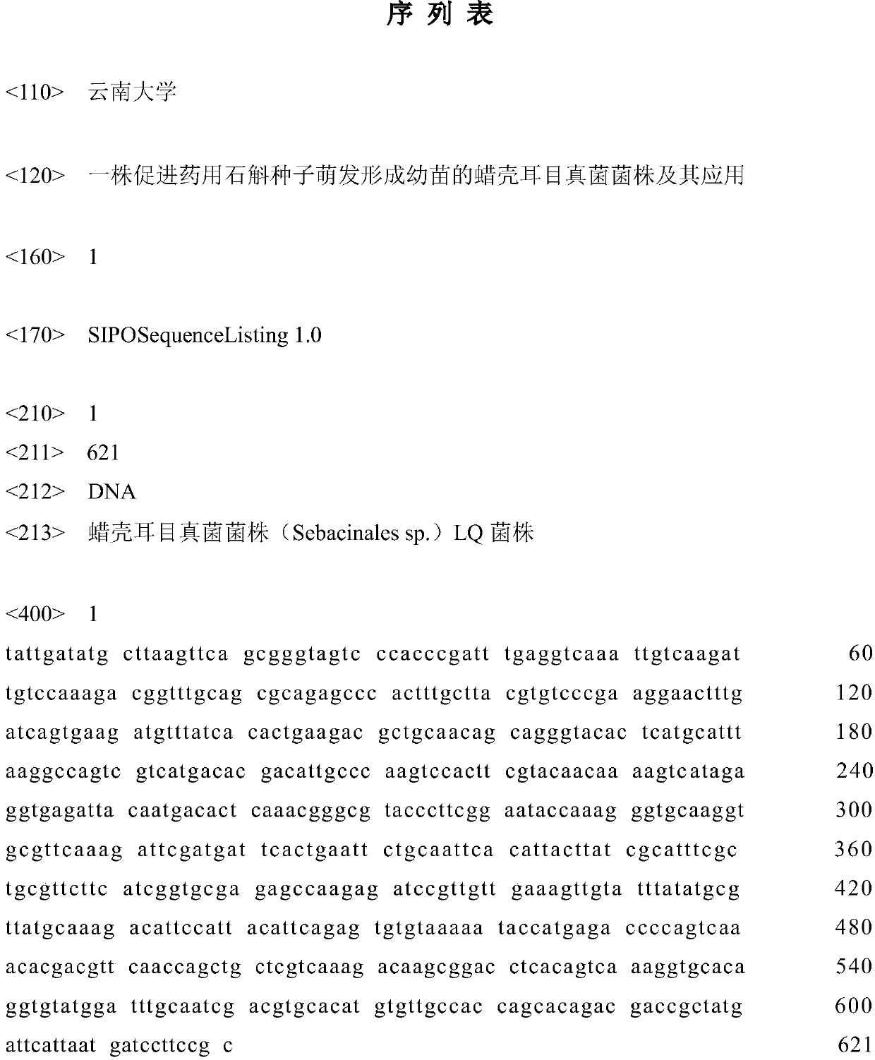 Sebacinales sp. LQcapable of promoting germination of seeds of medicinal Dendrobium officinale andDendrobium flexicauleto form seedlings and application thereof