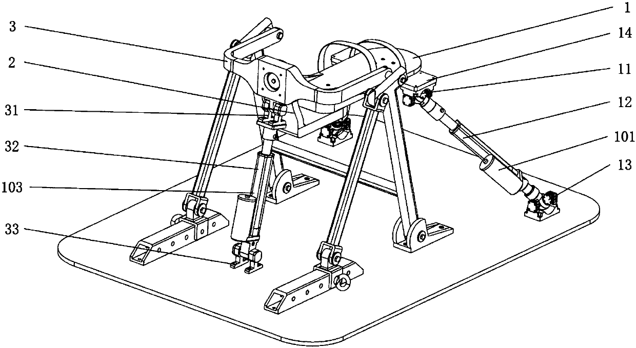 Three-degree-of-freedom parallel mechanism ankle joint recovery device