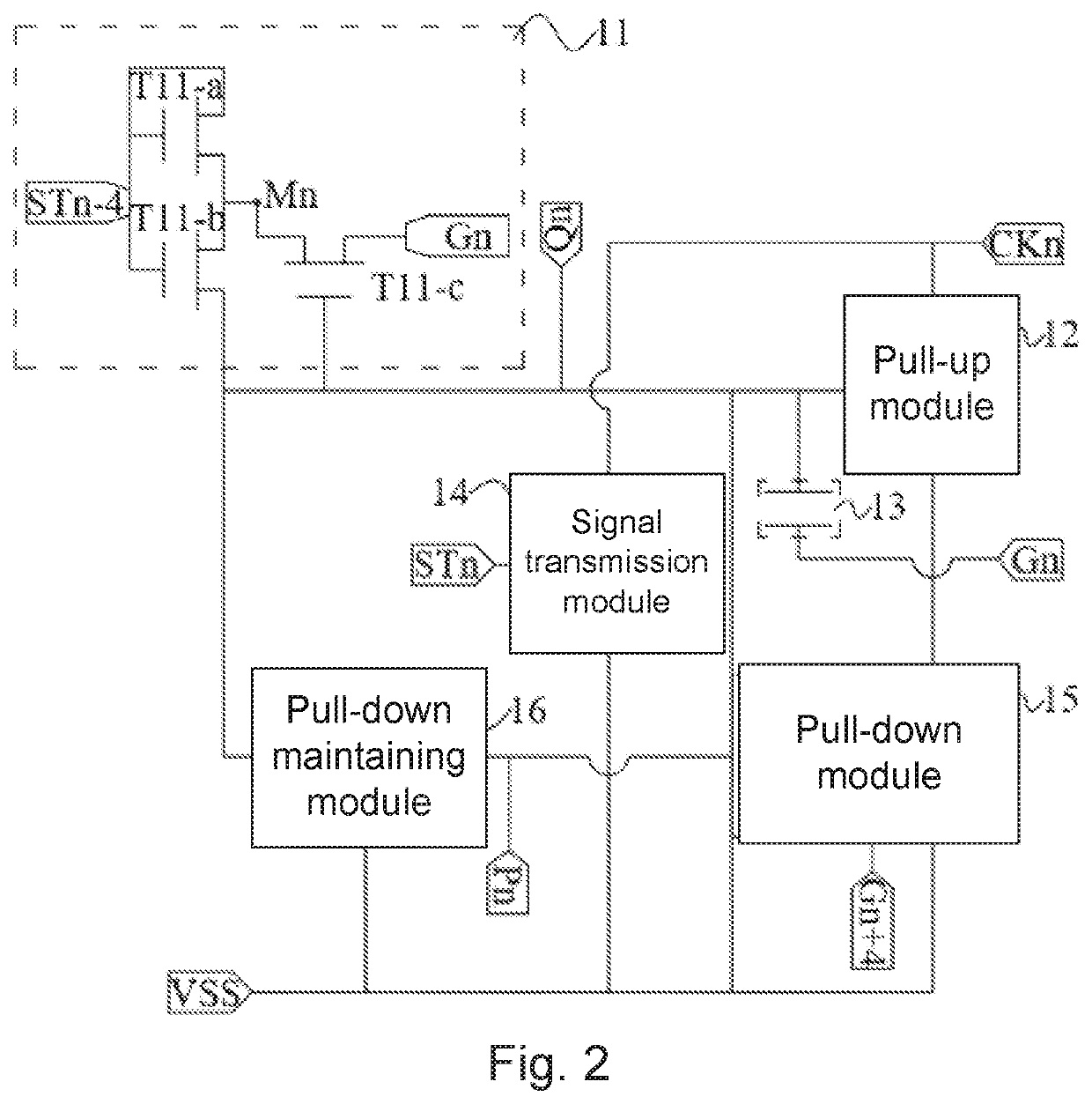 Gate on array circuit and display panel