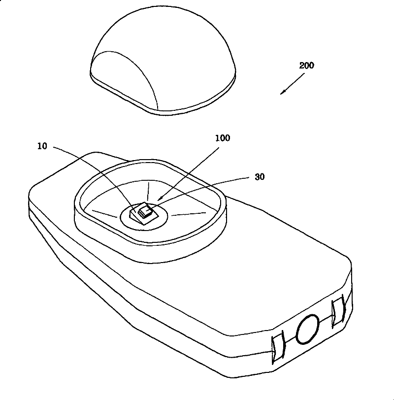 Combined structure and method of light fitting component