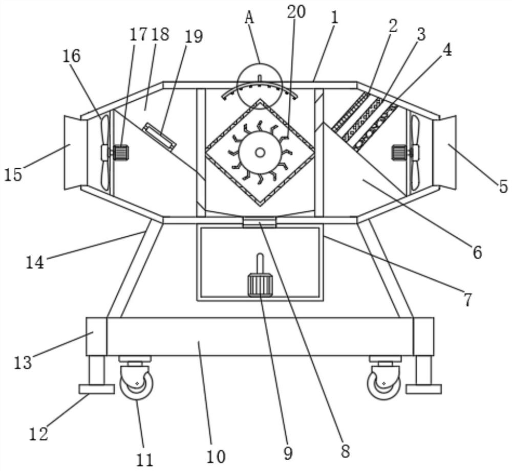 Air purifying and filtering device for energy conservation and environmental protection