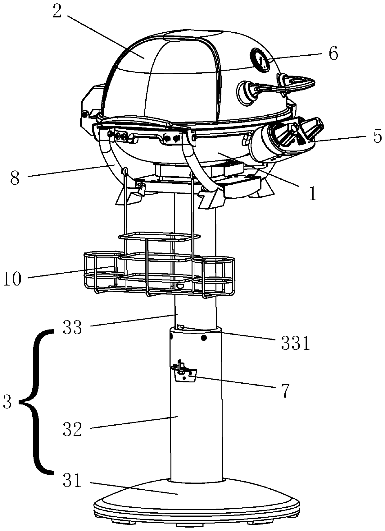 Standing type electric oven