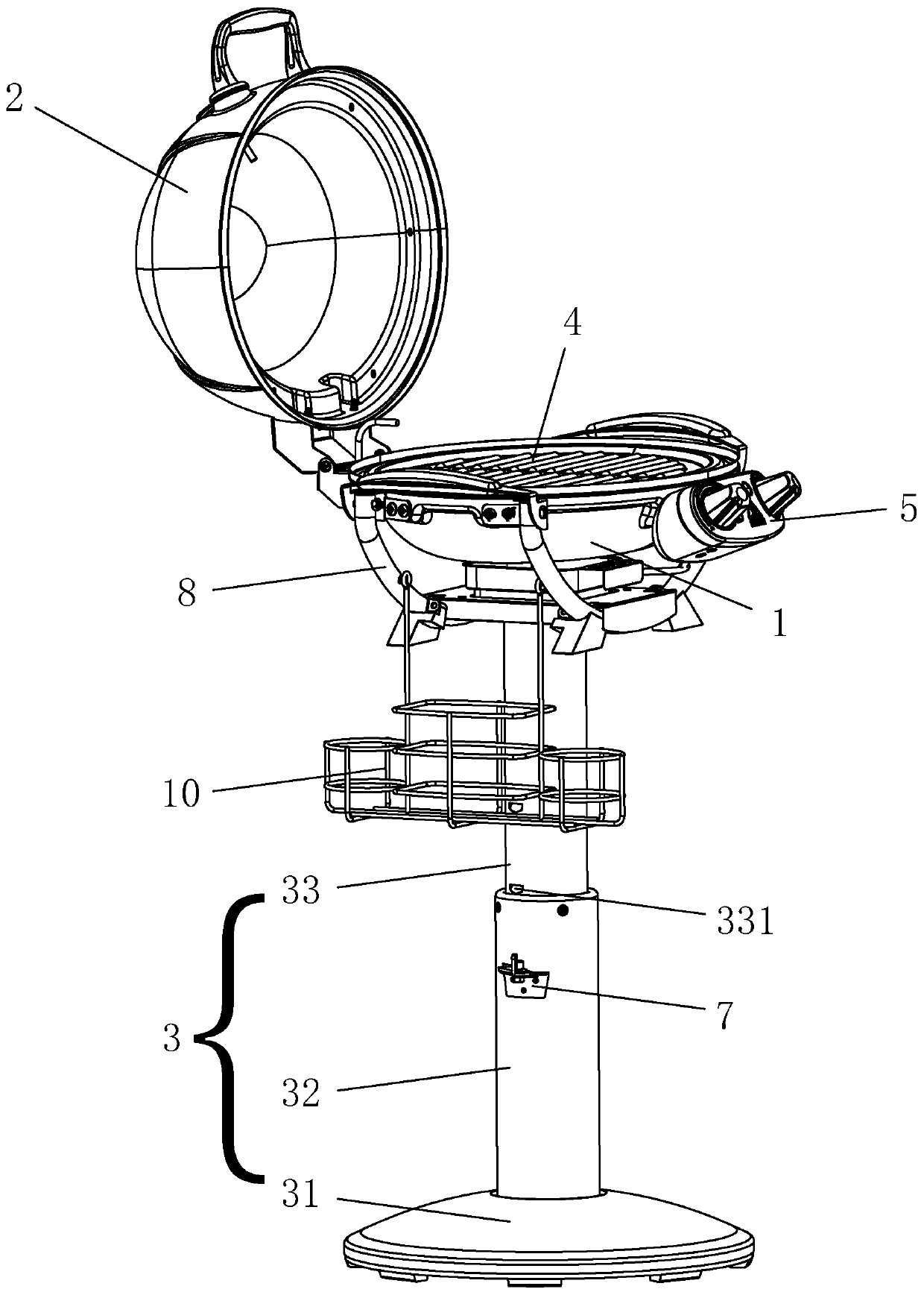 Standing type electric oven