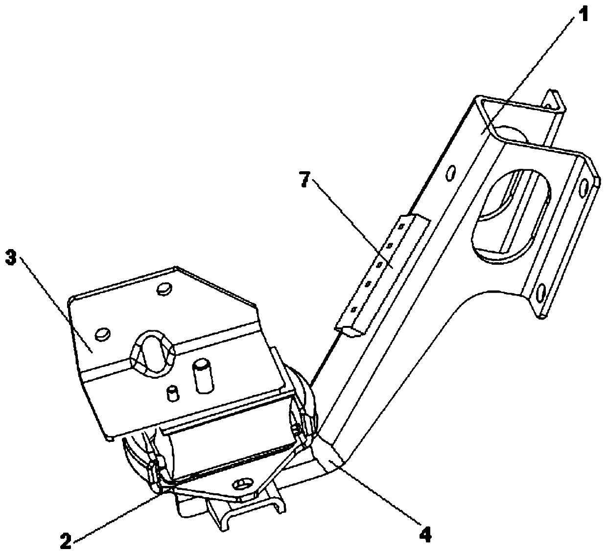 New-energy vehicle motor suspension assembly and use method