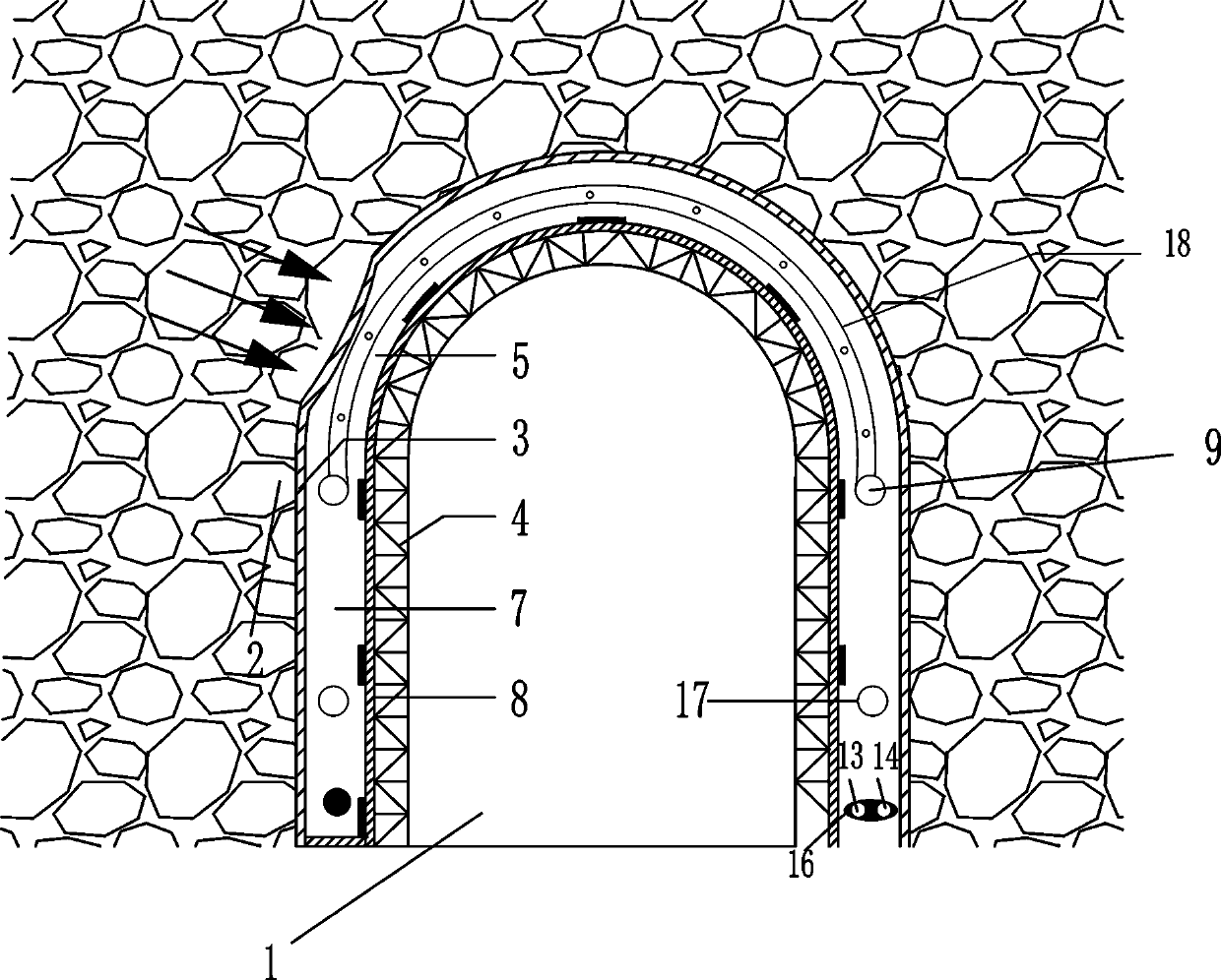 Non-Newtonian fluid lining support structure and construction method