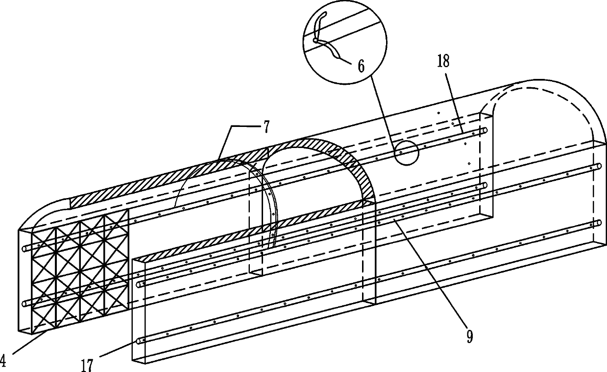 Non-Newtonian fluid lining support structure and construction method