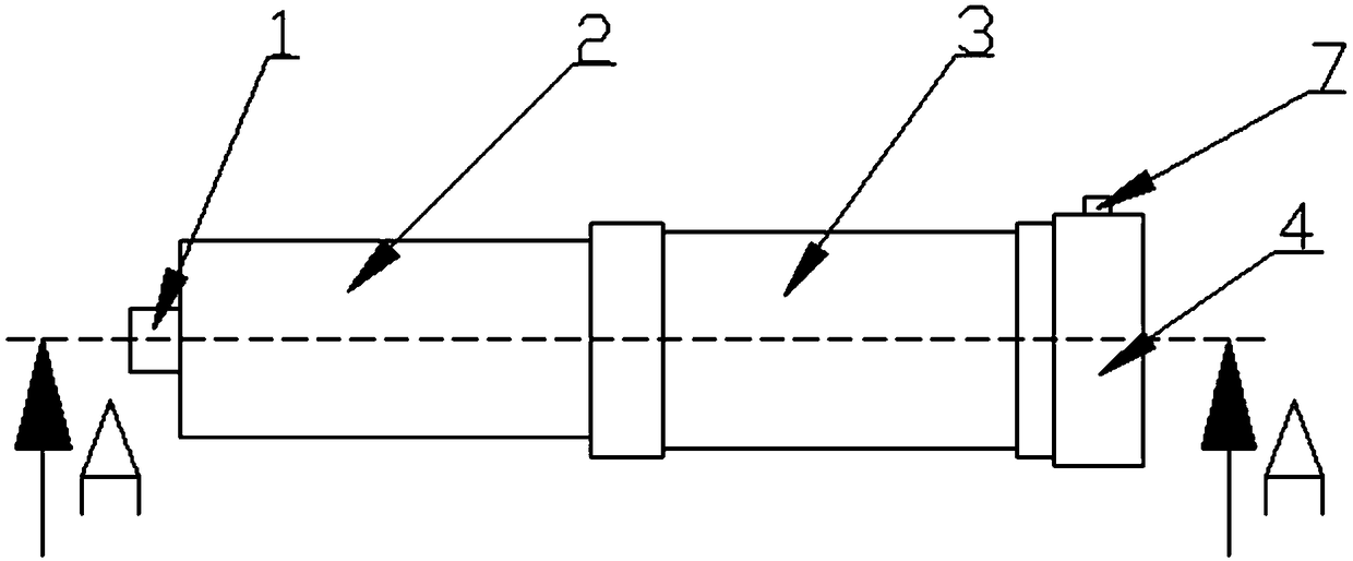 Variable-effective-action-area hydraulic cylinder