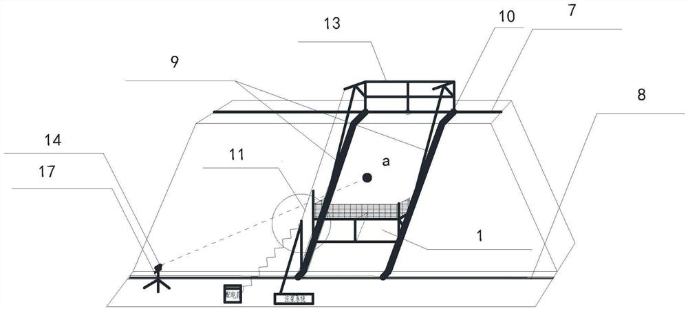 High slope bolt anchor cable operation platform and construction method