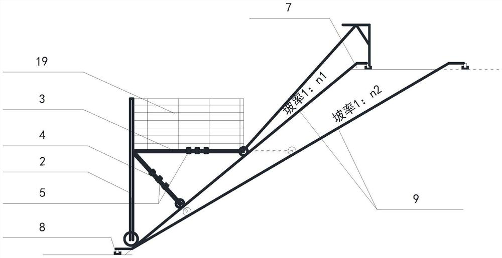 High slope bolt anchor cable operation platform and construction method