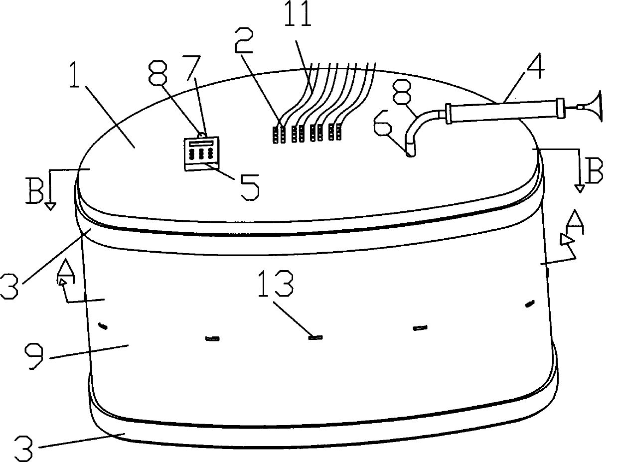 Uniform water pressure simulation loading device and method for tunnel structure model test