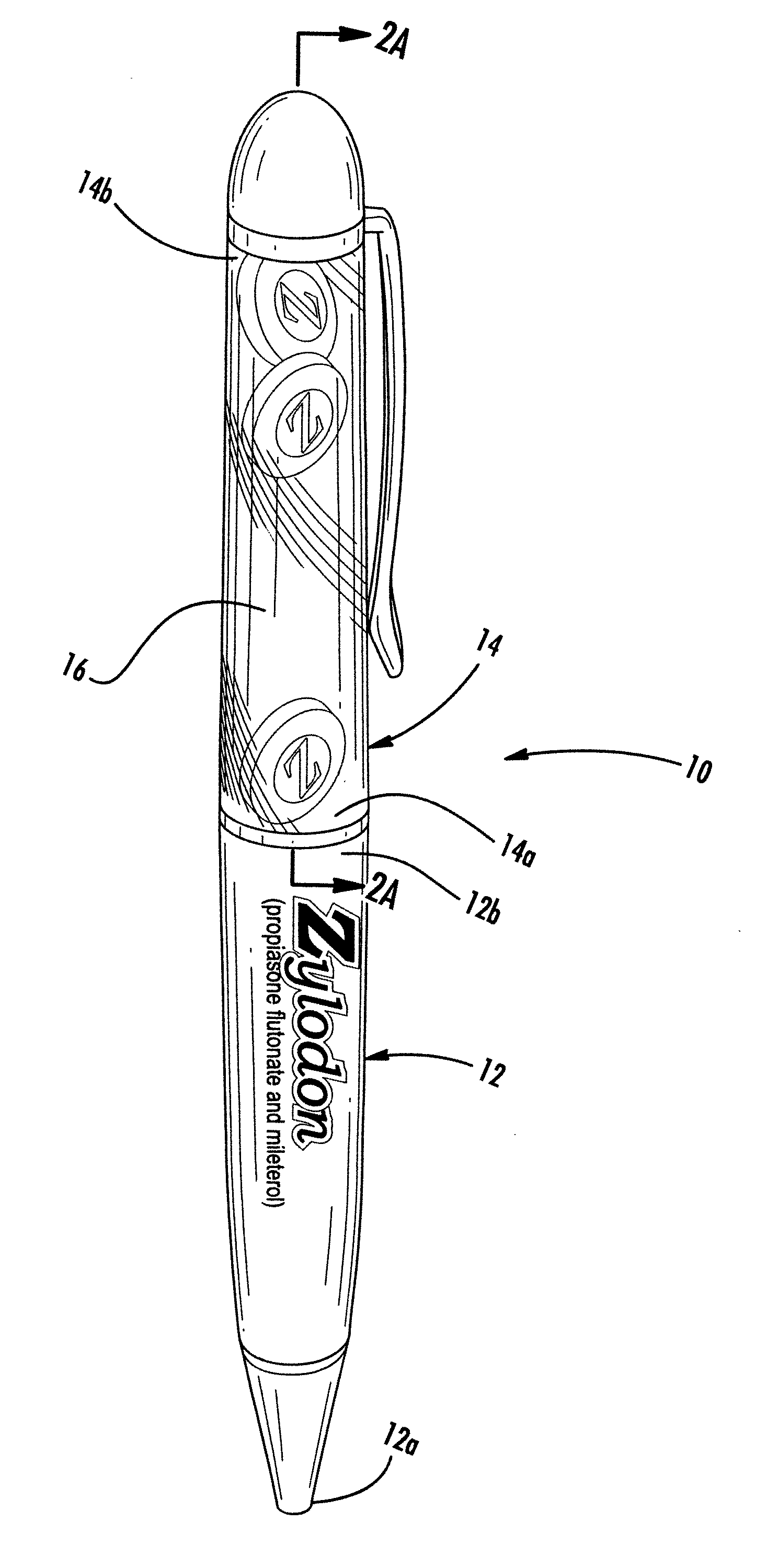 Writing instrument with fluid-containing barrel