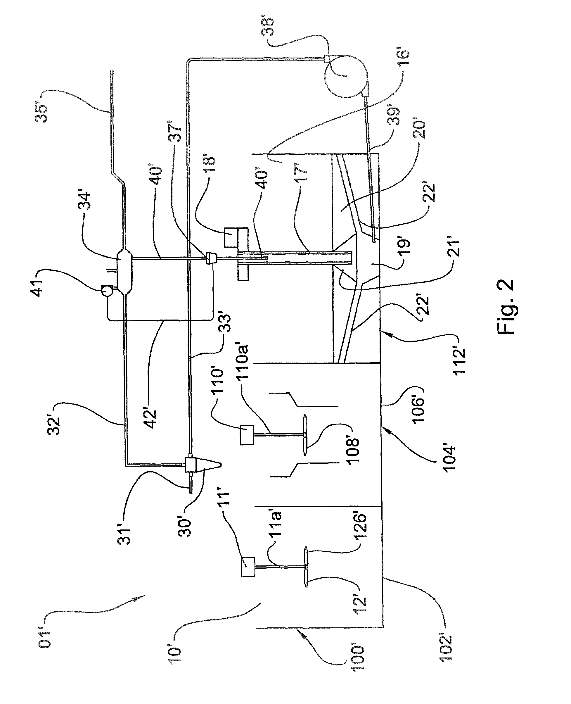 Ballast flocculation and sedimentation water treatment system with simplified sludge recirculation, and process therefor