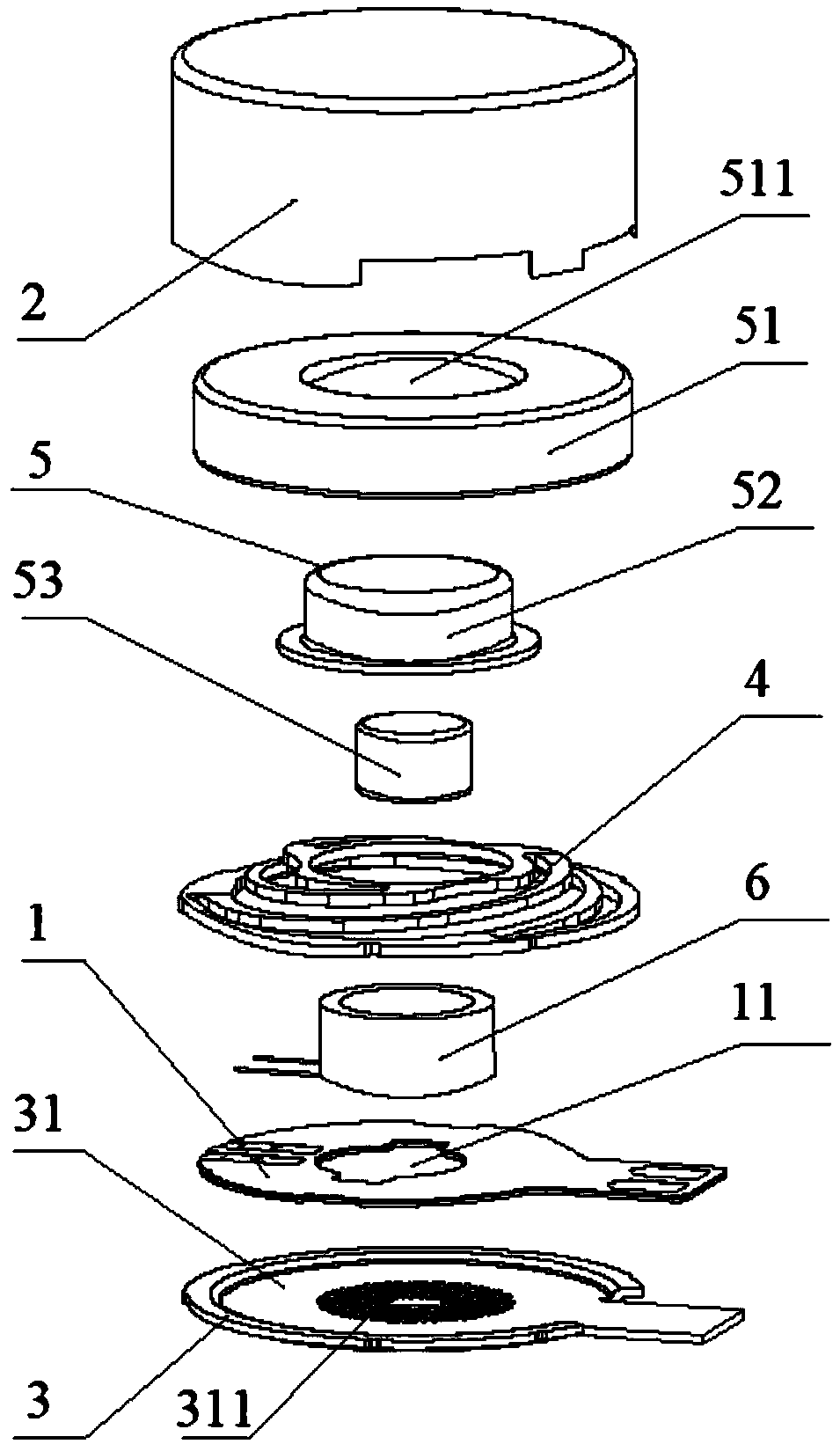 Linear motor with flange edge structure