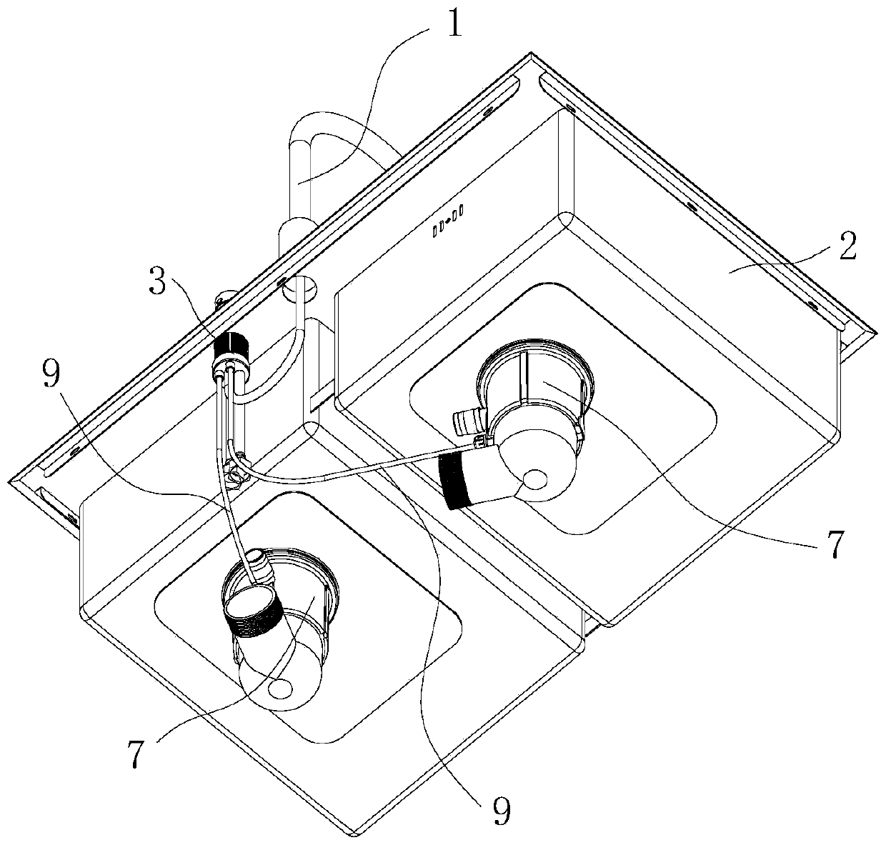 Control system for automatically controlling water intake and water drainage of water sink