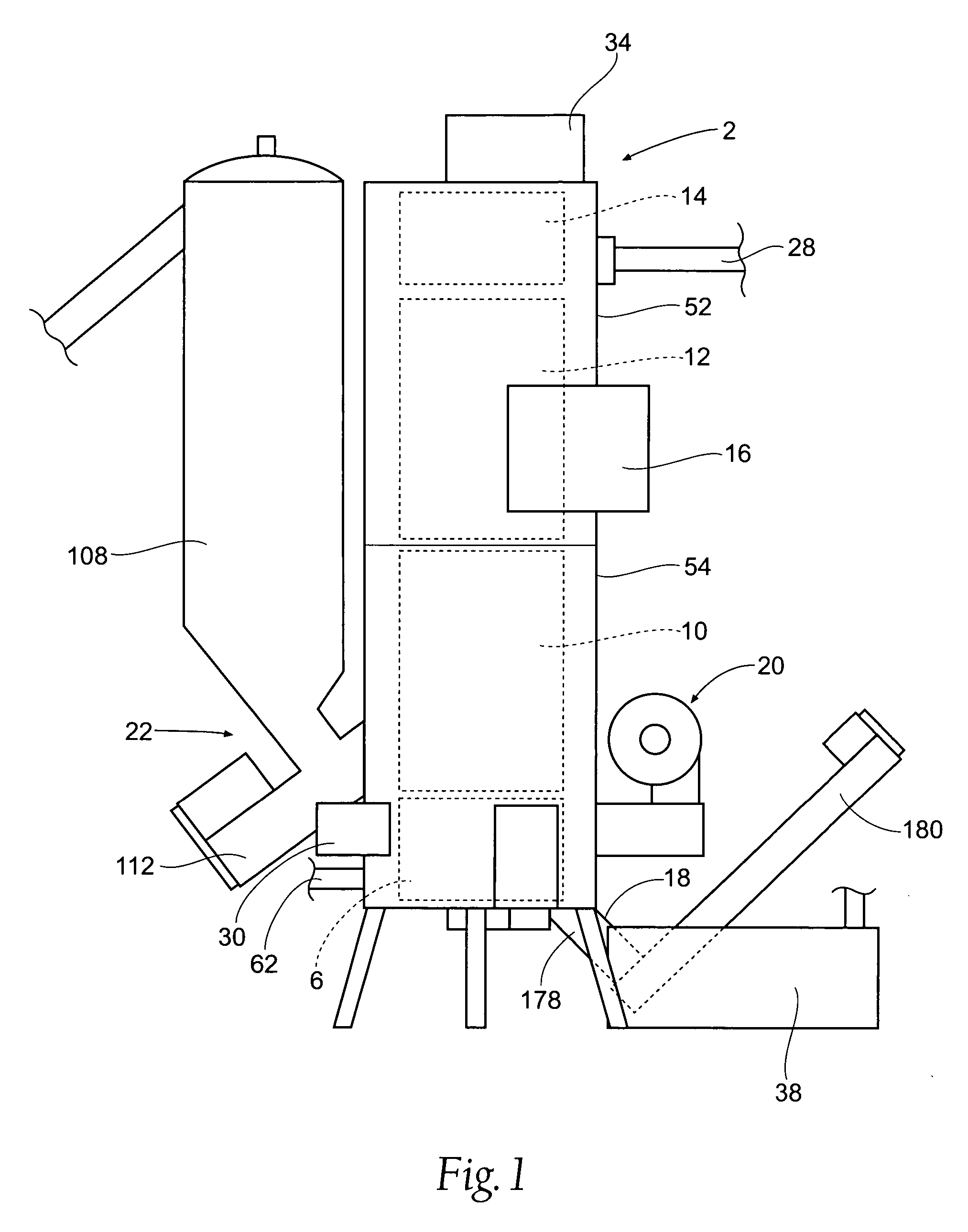 Granular biomass burning heating system