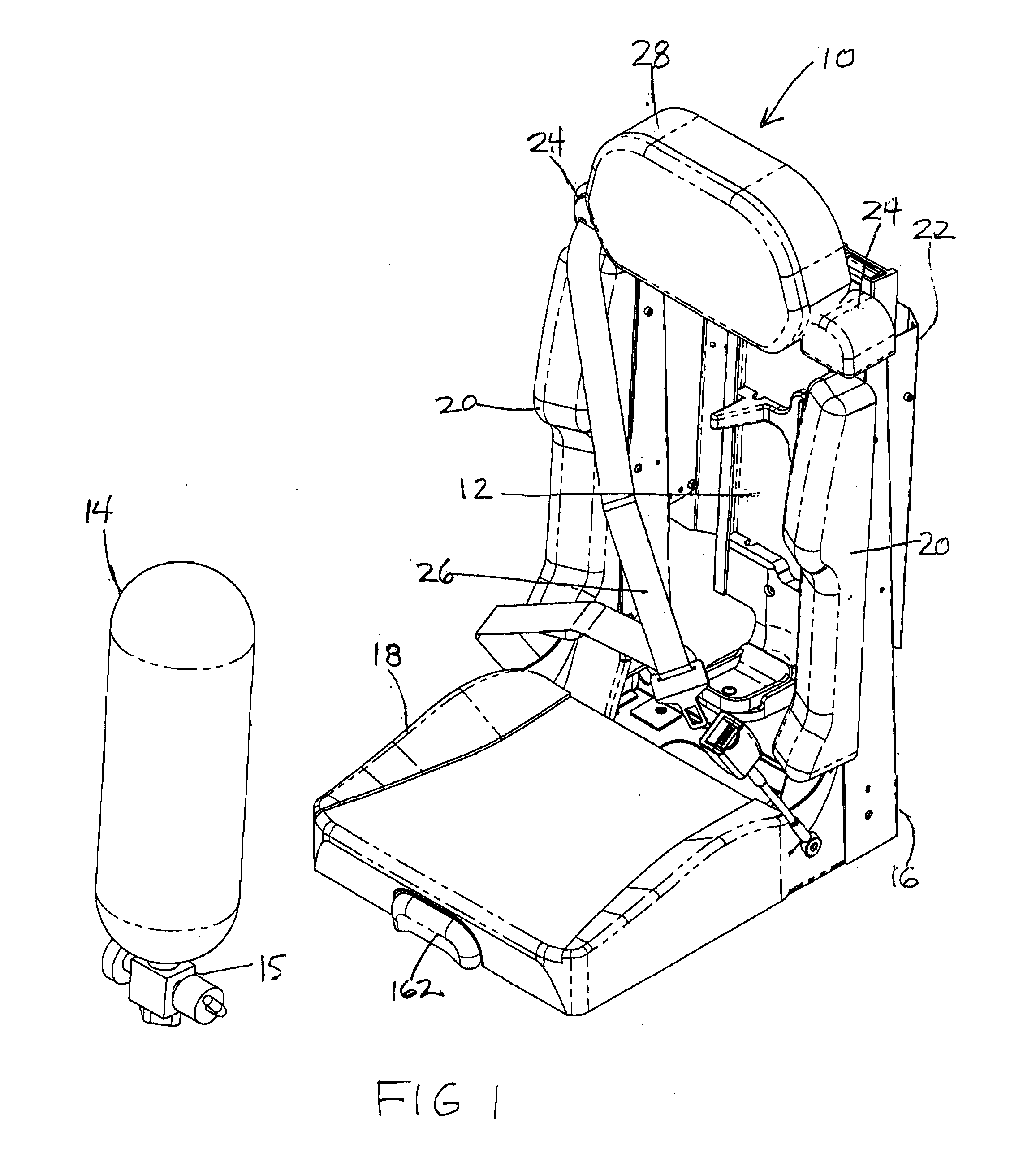 Automatic Locking SCBA Mounting Bracket Assembly