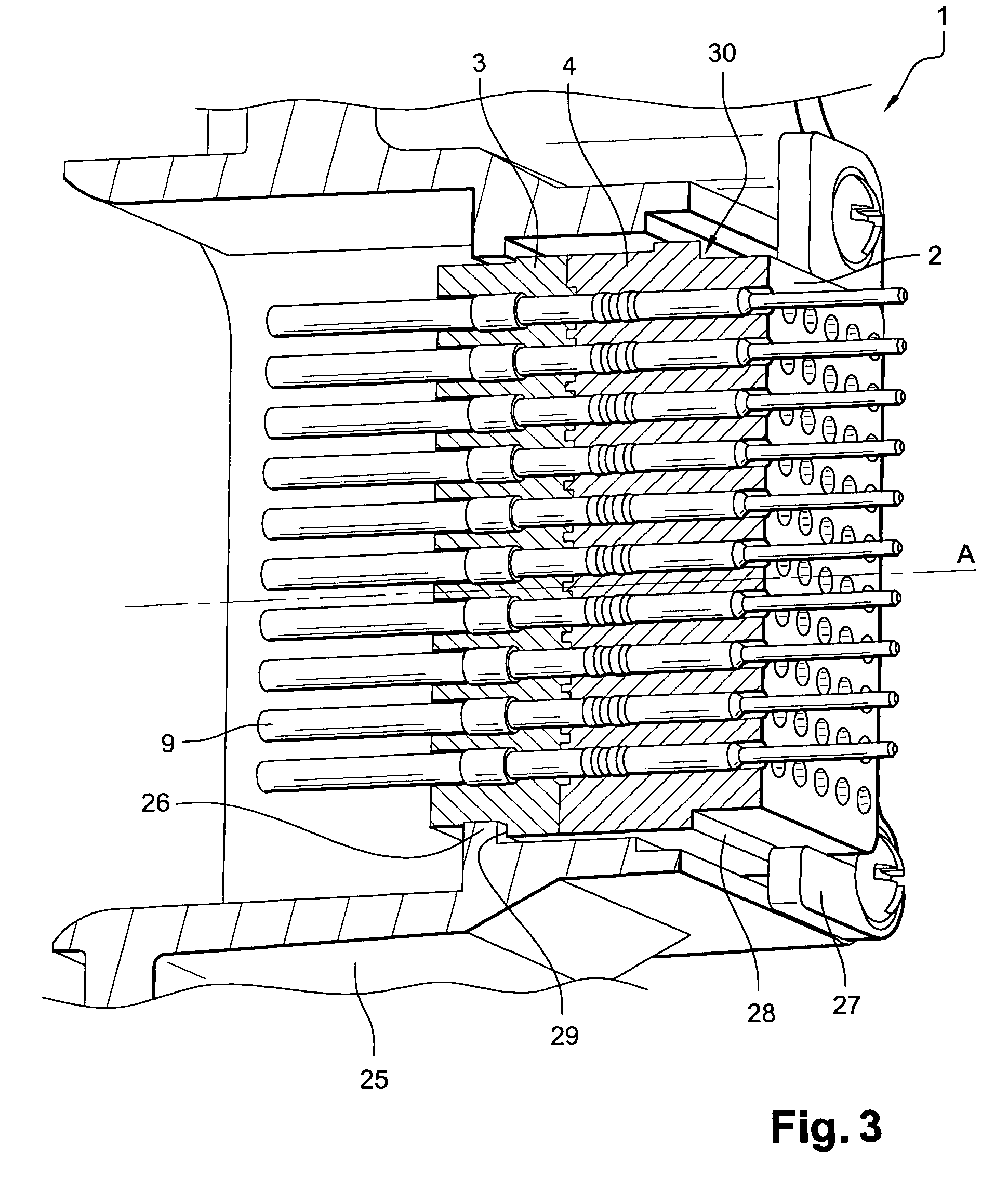 Connection unit and mounting process for such a connection unit