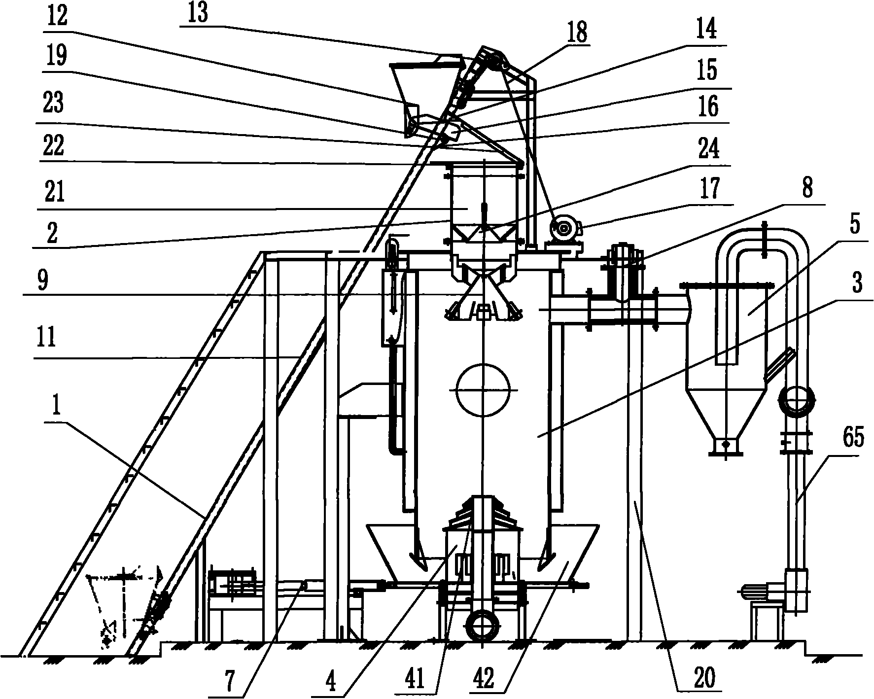 Gas generator for heating asphalt aggregate