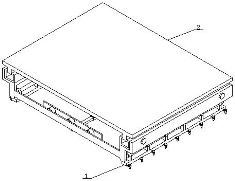 Indoor direct-hanging type aluminum plate curtain wall structure and construction method thereof