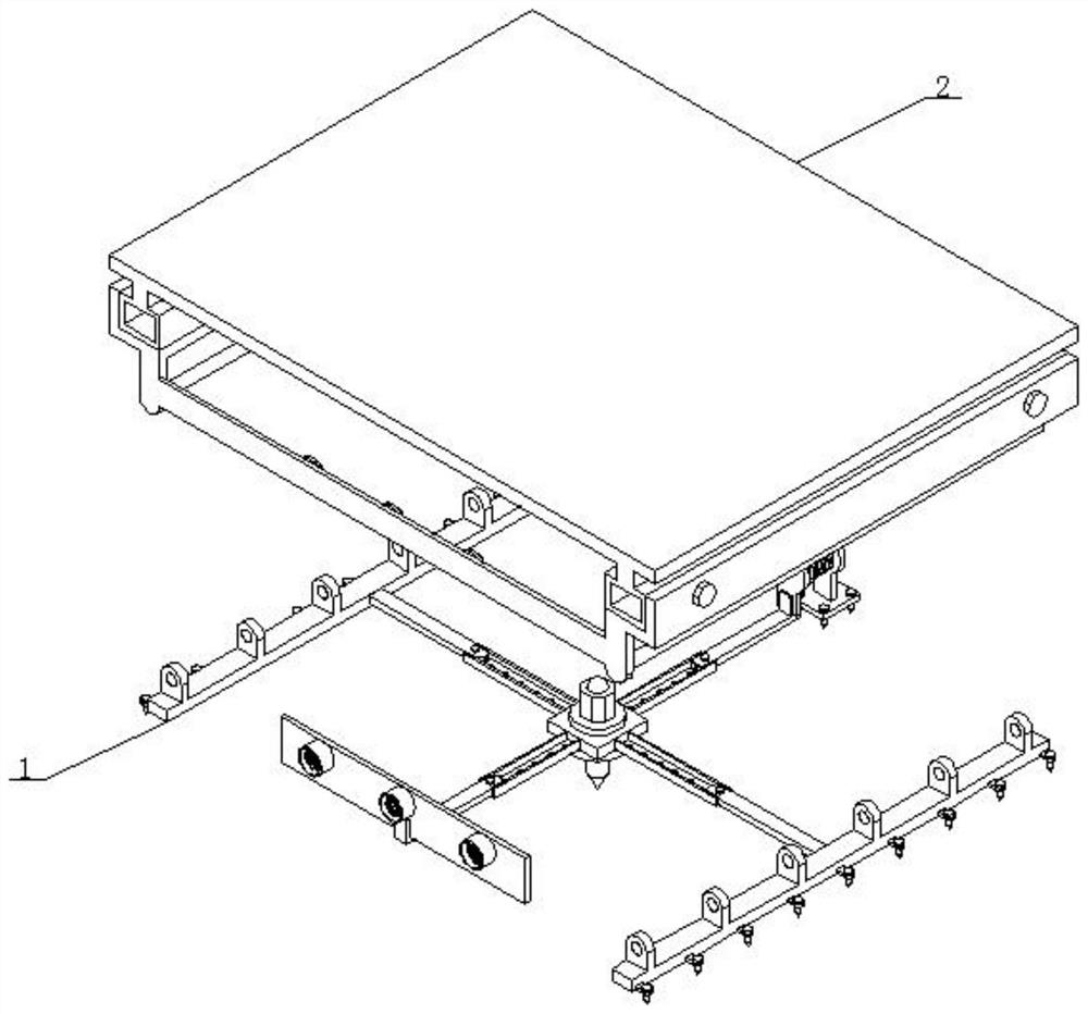 Indoor direct-hanging type aluminum plate curtain wall structure and construction method thereof