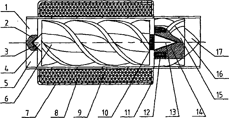 Magnetic and fluid velocity pressure mix suspending mechanical heart blood pump