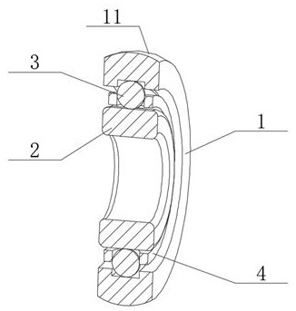 Special reinforced bearing for self-lubricating high-temperature guide rail