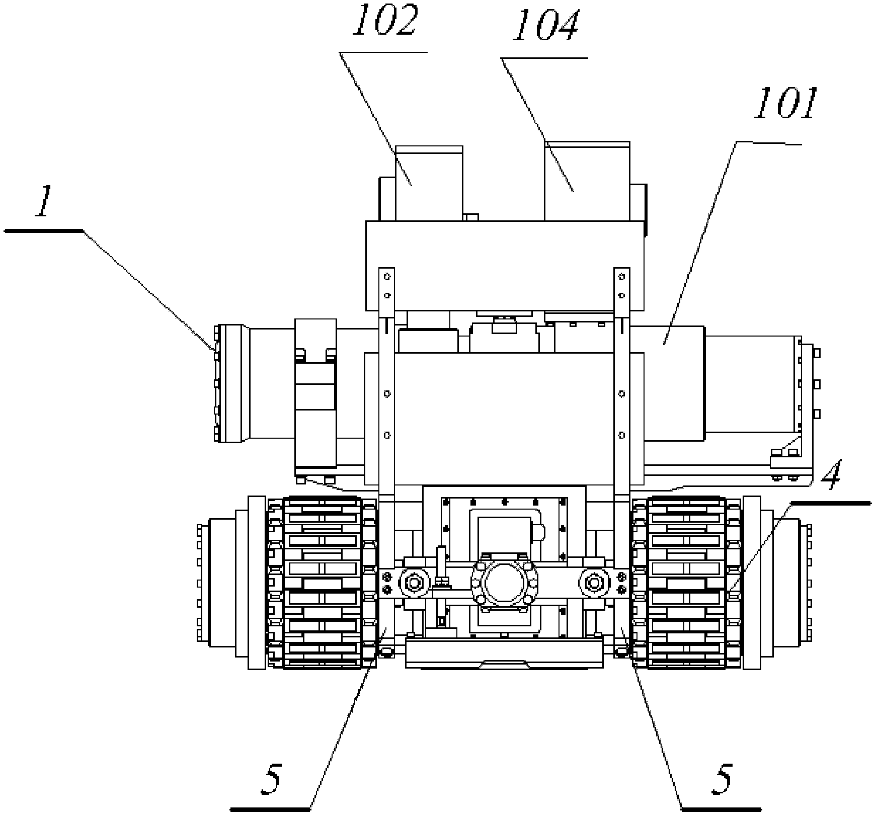 Motion mechanism for underwater welding robot