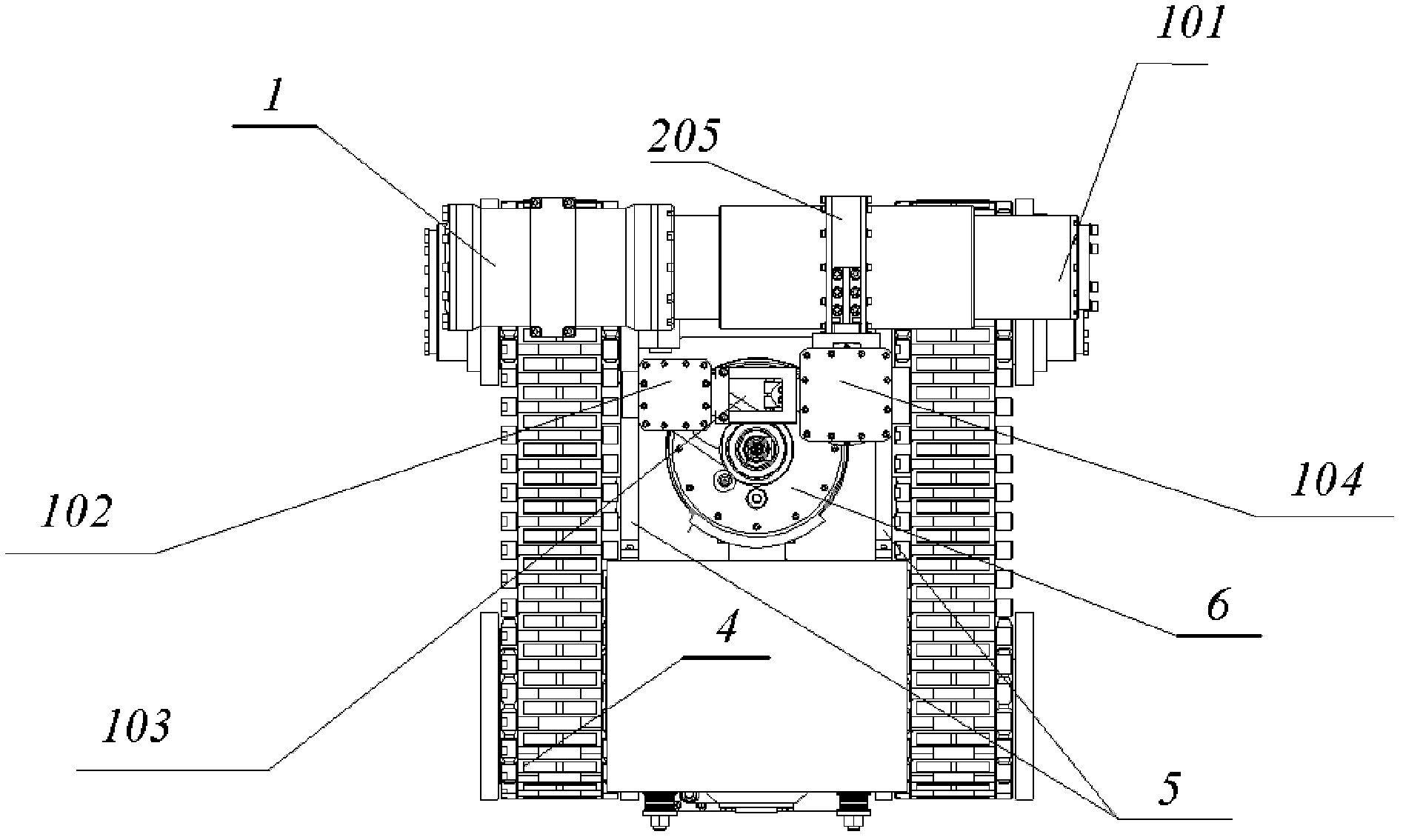 Motion mechanism for underwater welding robot