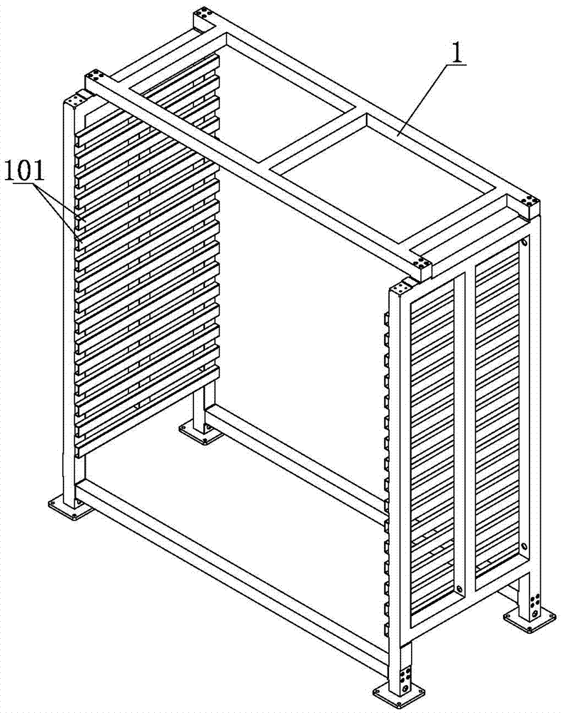 Three-dimensional plate material warehouse