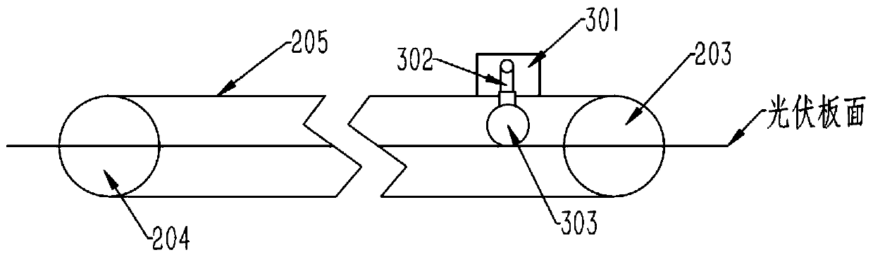 A self-cleaning device for solar photovoltaic panels