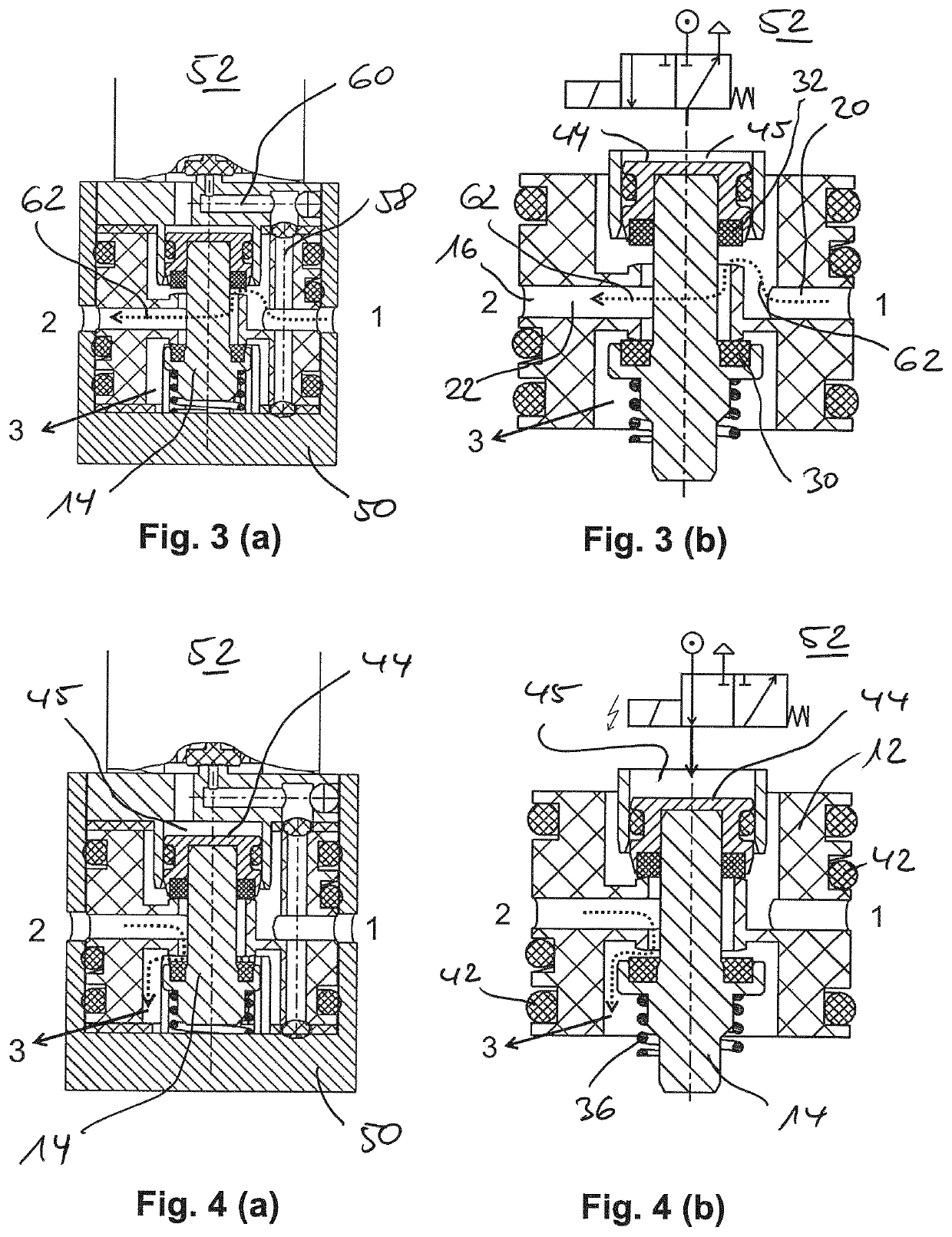 Electromagnetic valve device, use thereof, and system