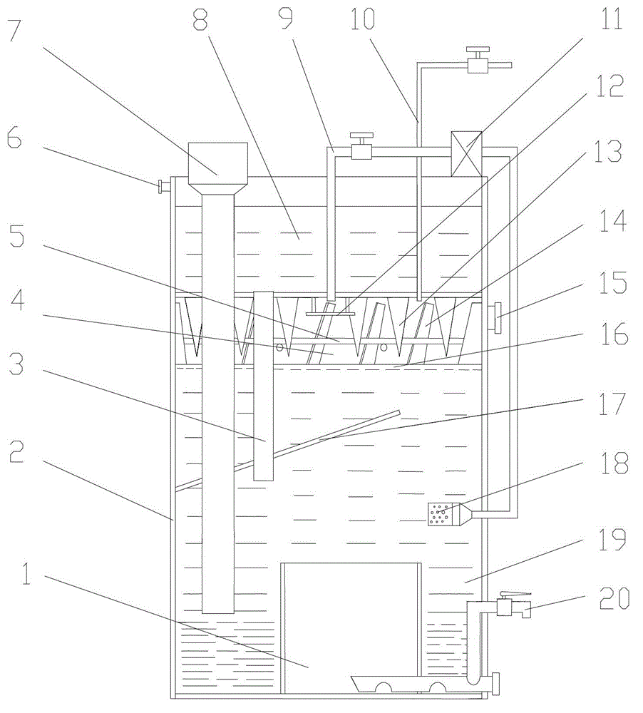 Automatic crust breakage biogas fermentation tank