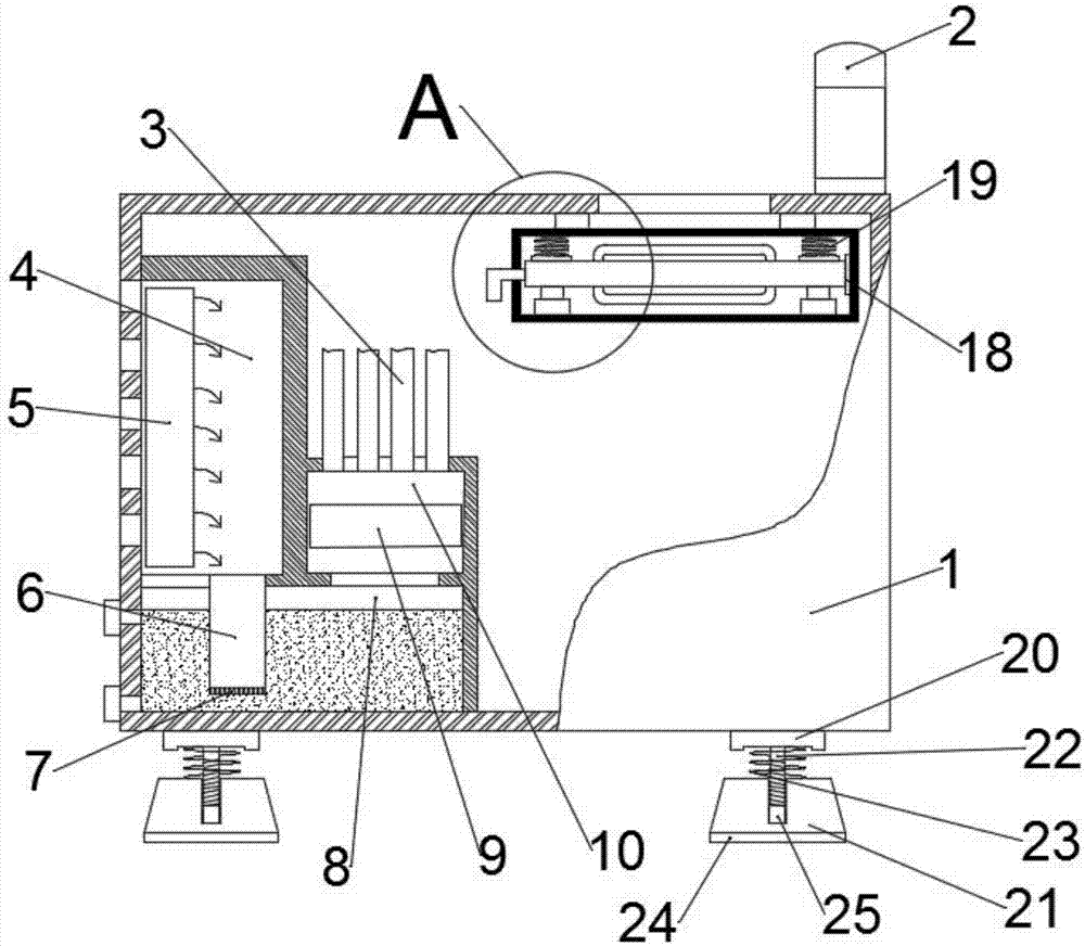 Liquid water cooling and dust-filtration type electronic information computer working case