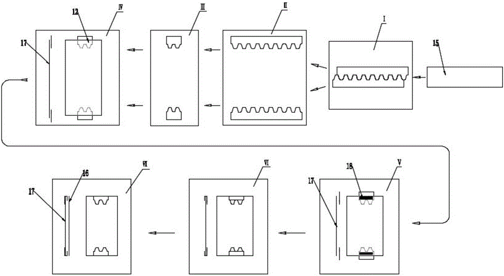 Production technology of S-shaped lateral waist tape