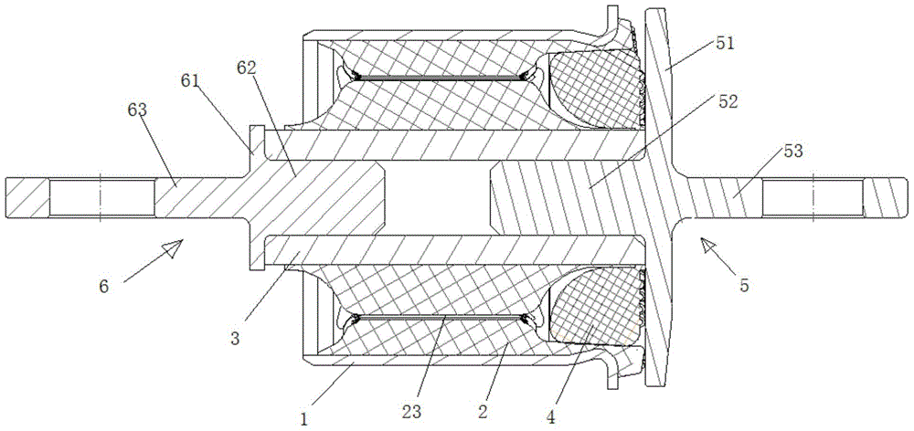 A car rear axle bushing