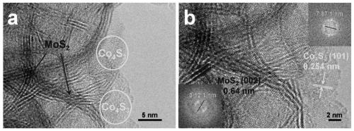 Preparation method and application of a molybdenum disulfide composite bifunctional electrocatalyst