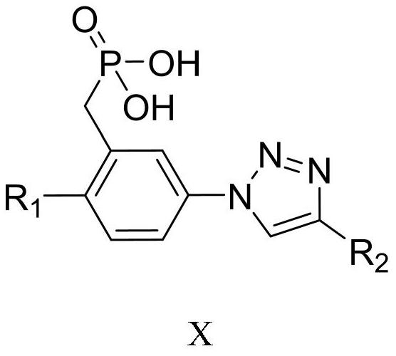 (3-(1H-1,2,3-triazole)phenyl)phosphoric acid derivative as well as preparation method and application thereof