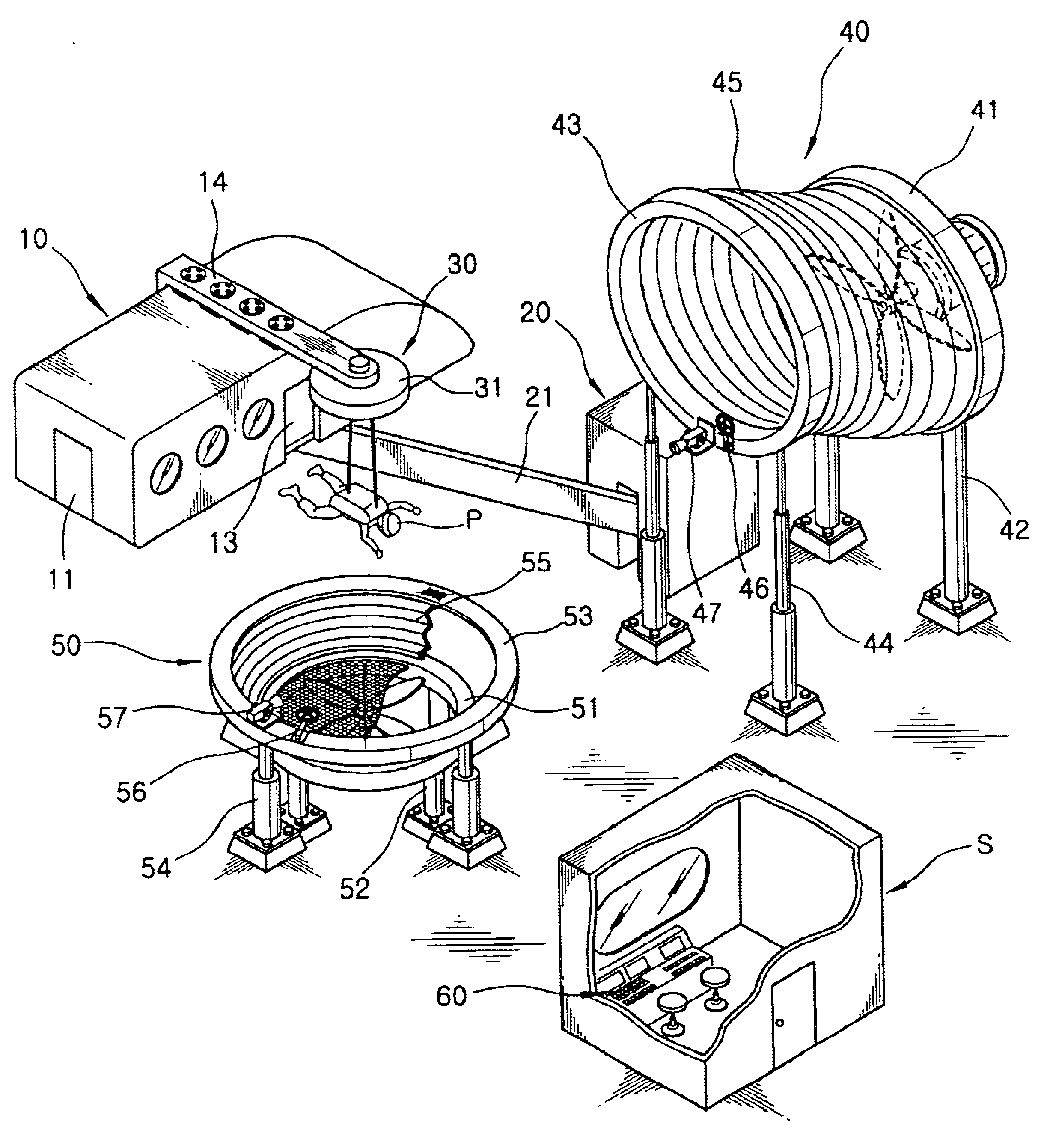 Skydiving simulator and skydiving training process using the same