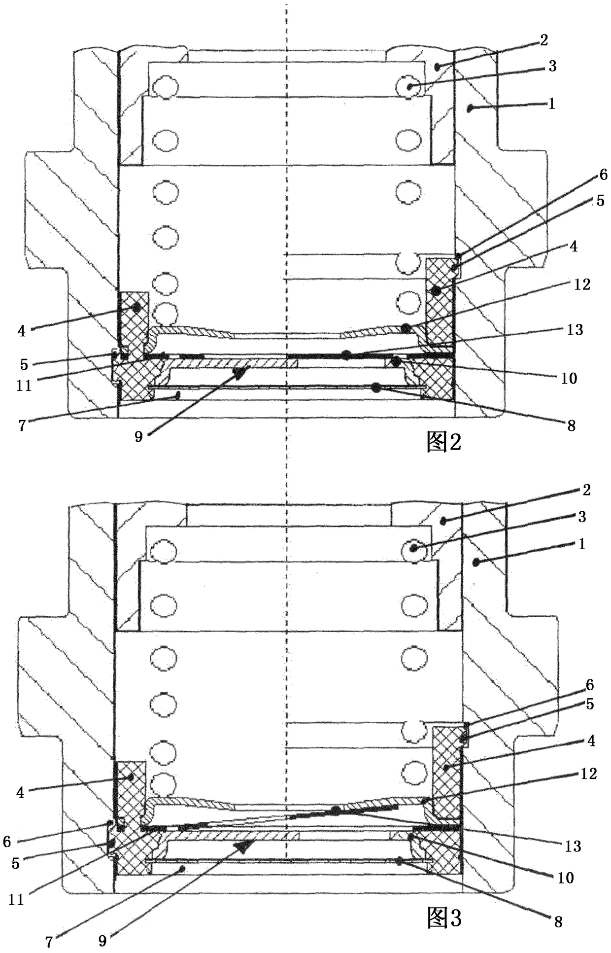 Valve unit with axial pressure medium inlet