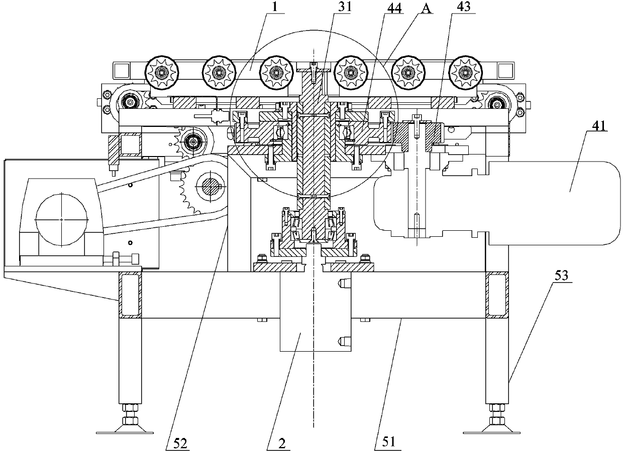 Jacking and rotating device