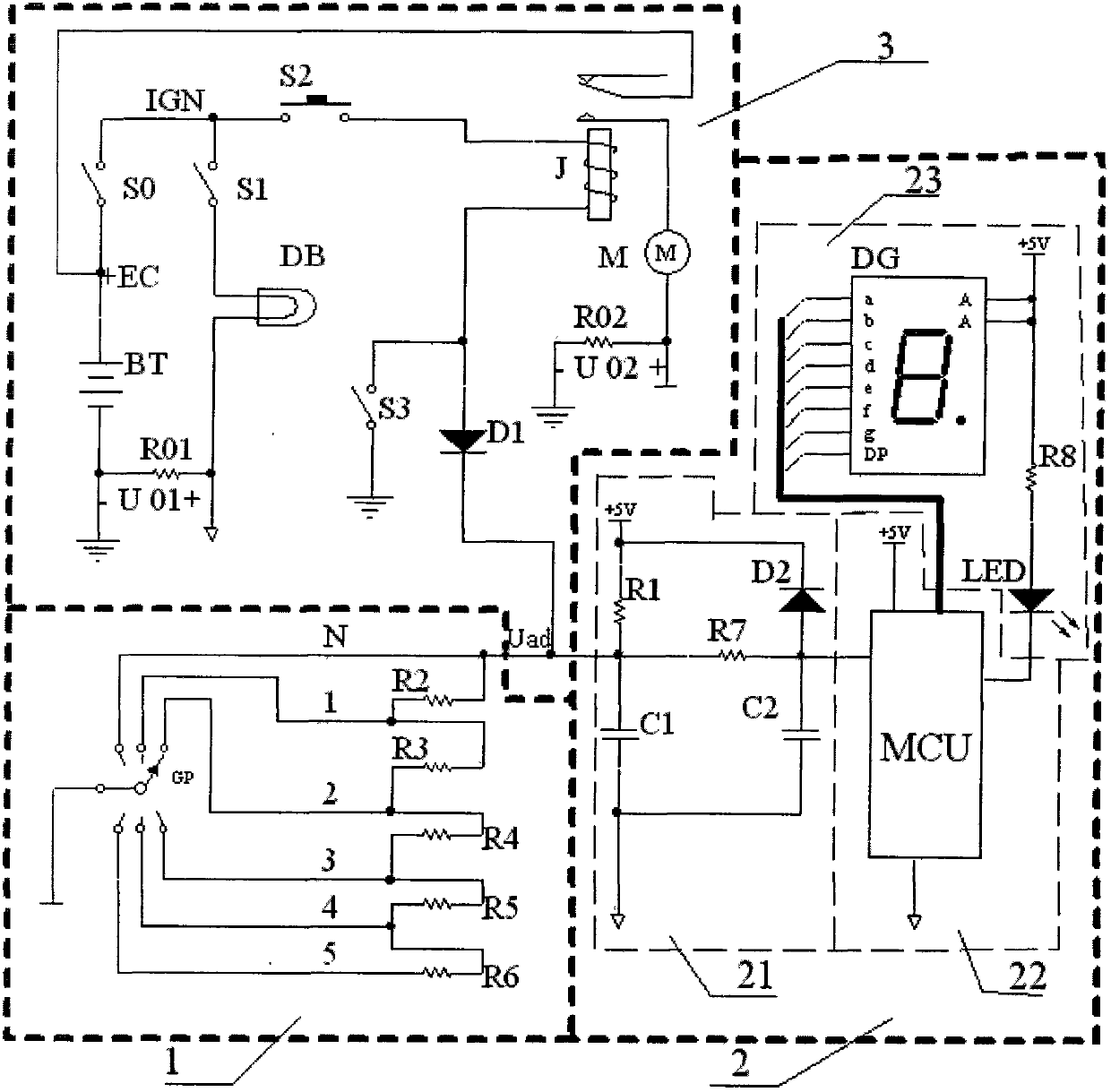 Motorcycle gear detection display method