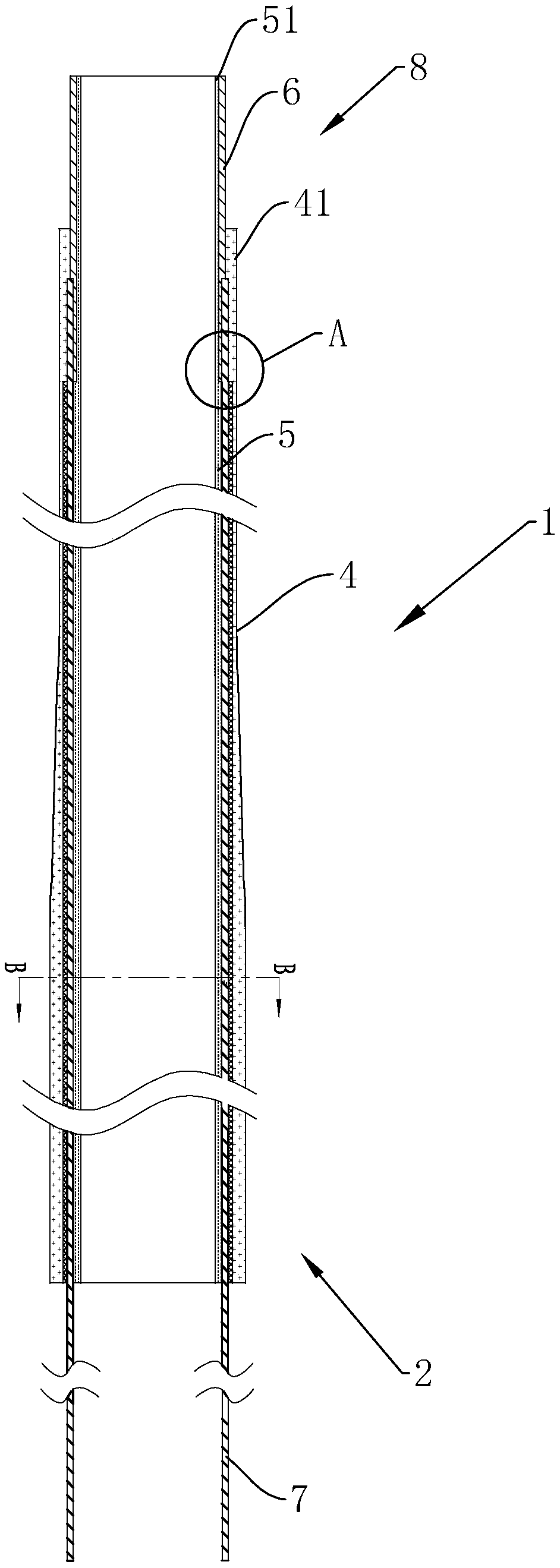 Flexible tapered endoscope catheter with braided wire structure