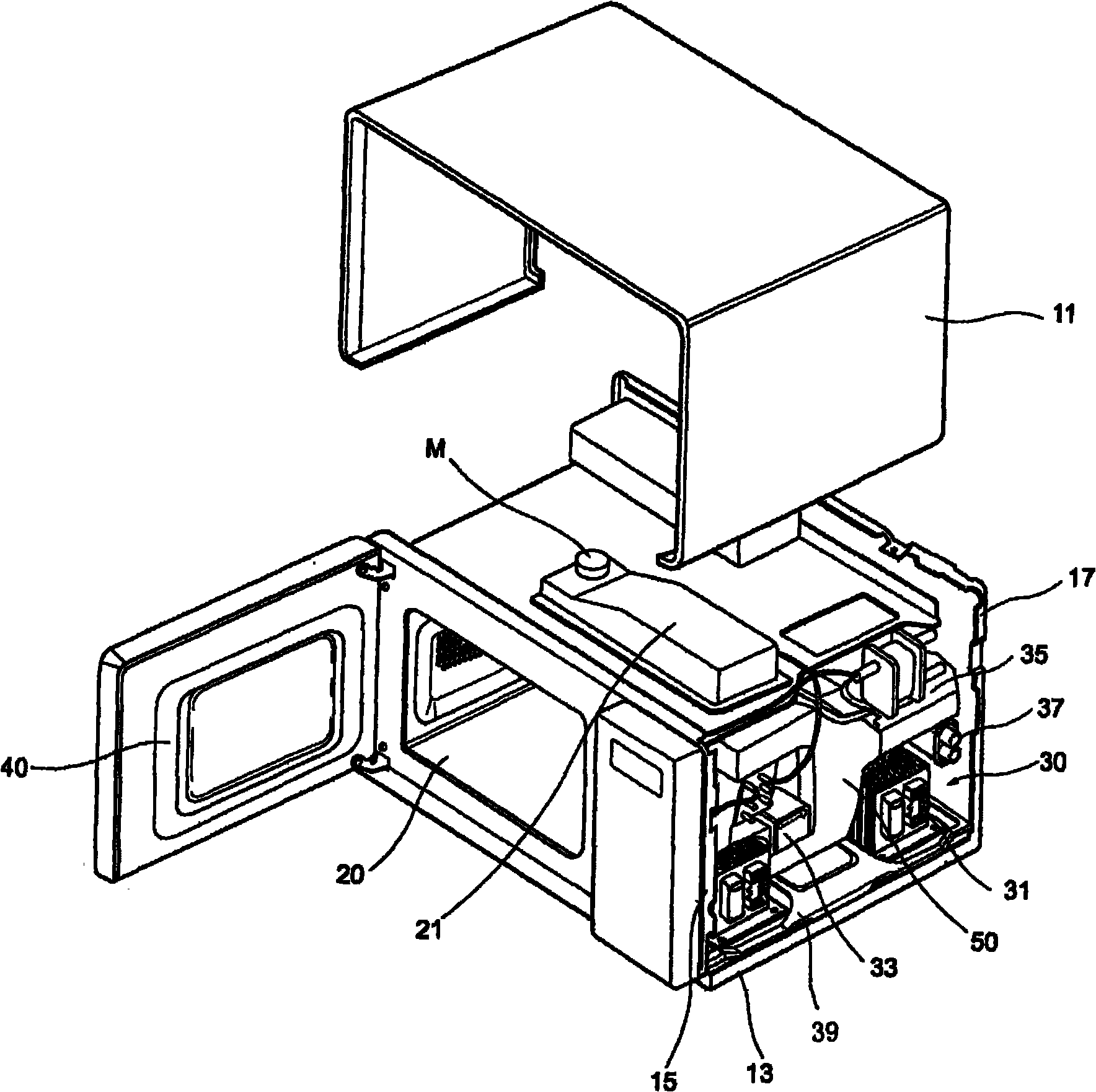 Food defrosting method for microwave oven