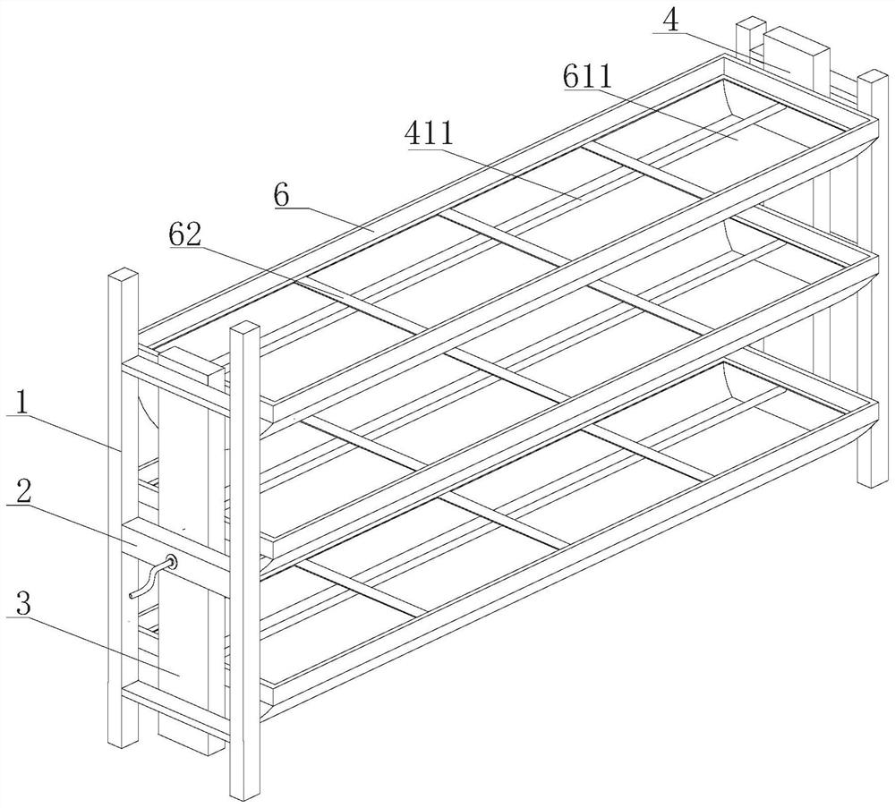 A kind of multi-layer overturned seedling raising rack for promoting photosynthesis