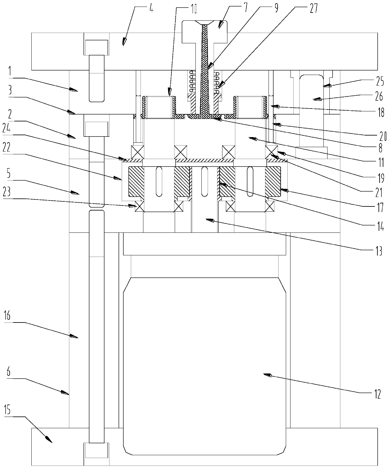 A fully automatic demoulding mold for internal thread plastic parts