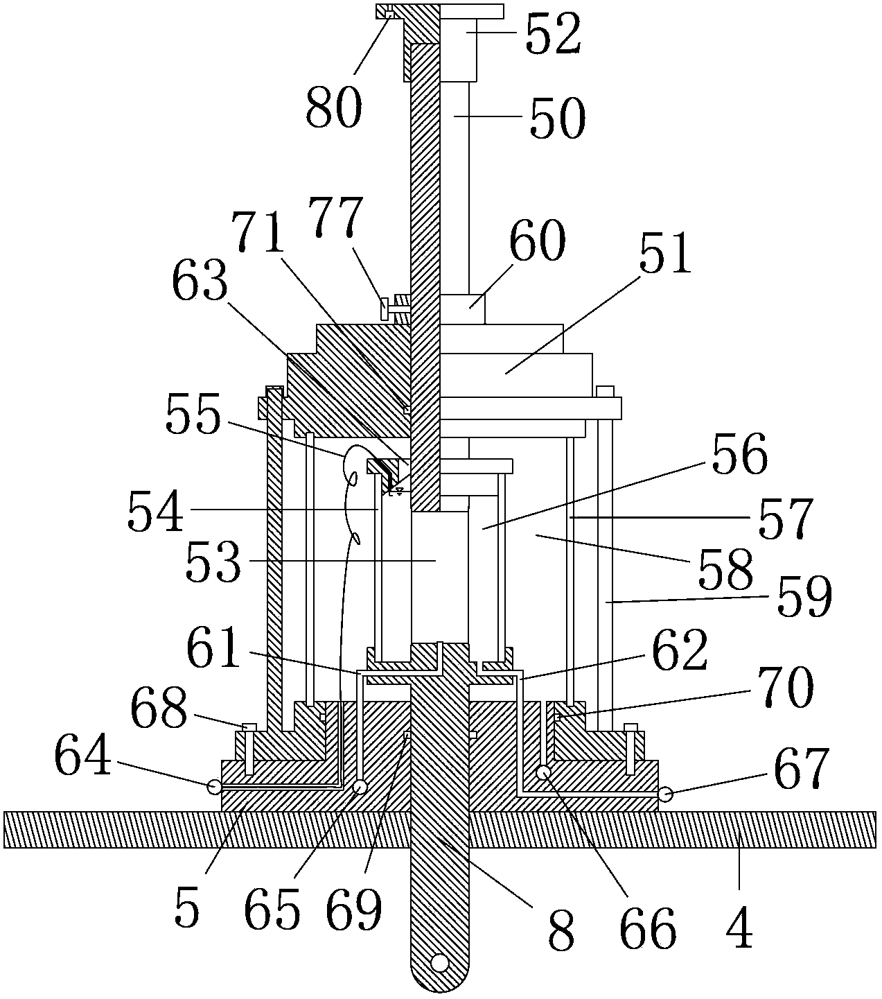 Multifunctional triaxial creep testing machine with soil body pulling, pressing, twisting and shearing functions